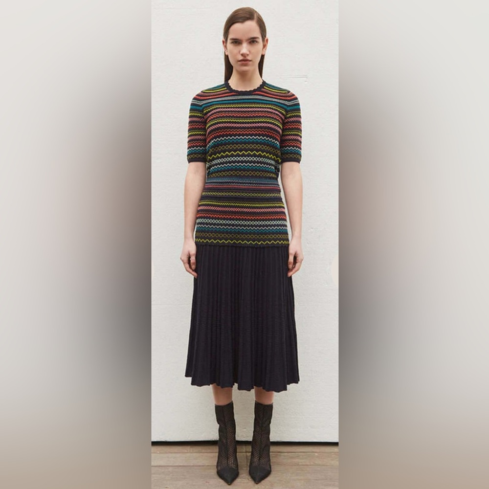 Navy Pleated Skirt and Top